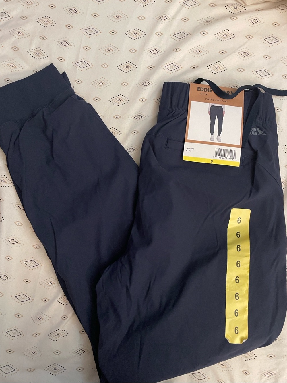 Eddie Bauer Blue Fleece Lined Pants size 6
